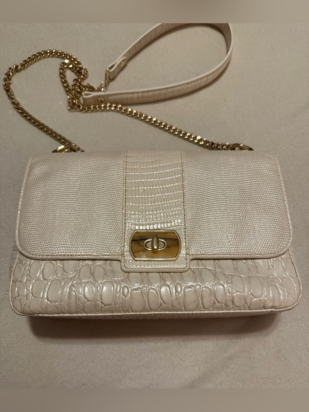 NWT! Brahmin Rosalie Crossbody in Carman Sea Salt White